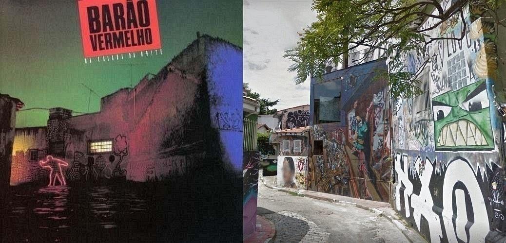Antes e depois das capas de discos nacionais - Reprodução/Google Street View