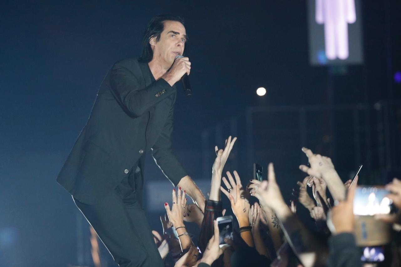 O cantor australiano Nick Cave faz show em São Paulo, no Espaço das Américas, com seu grupo The Bad Seeds - Lucas Lima/UOL