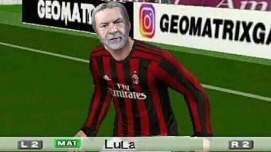 "Lula livre" entra em campo no "Bomba Patch", que modifica game de futebol de PS2 - reprodução/Twitter