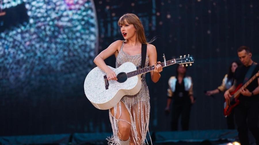 Taylor Swift durante show da turnê "The Eras"  - Reprodução/Instagram