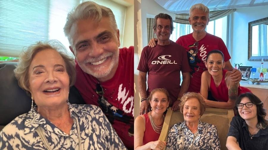 Aos 90, Glória Menezes aparece curtindo a família em fotos da nora