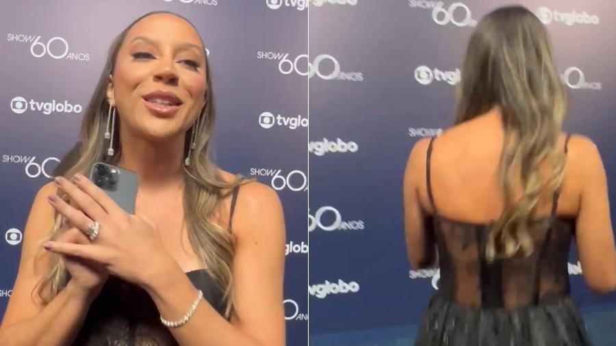 Renata Saldanha evita falar de Maike em festa de 60 anos da Globo Renata Saldanha evita falar de Maike em festa de 60 anos da Globo
