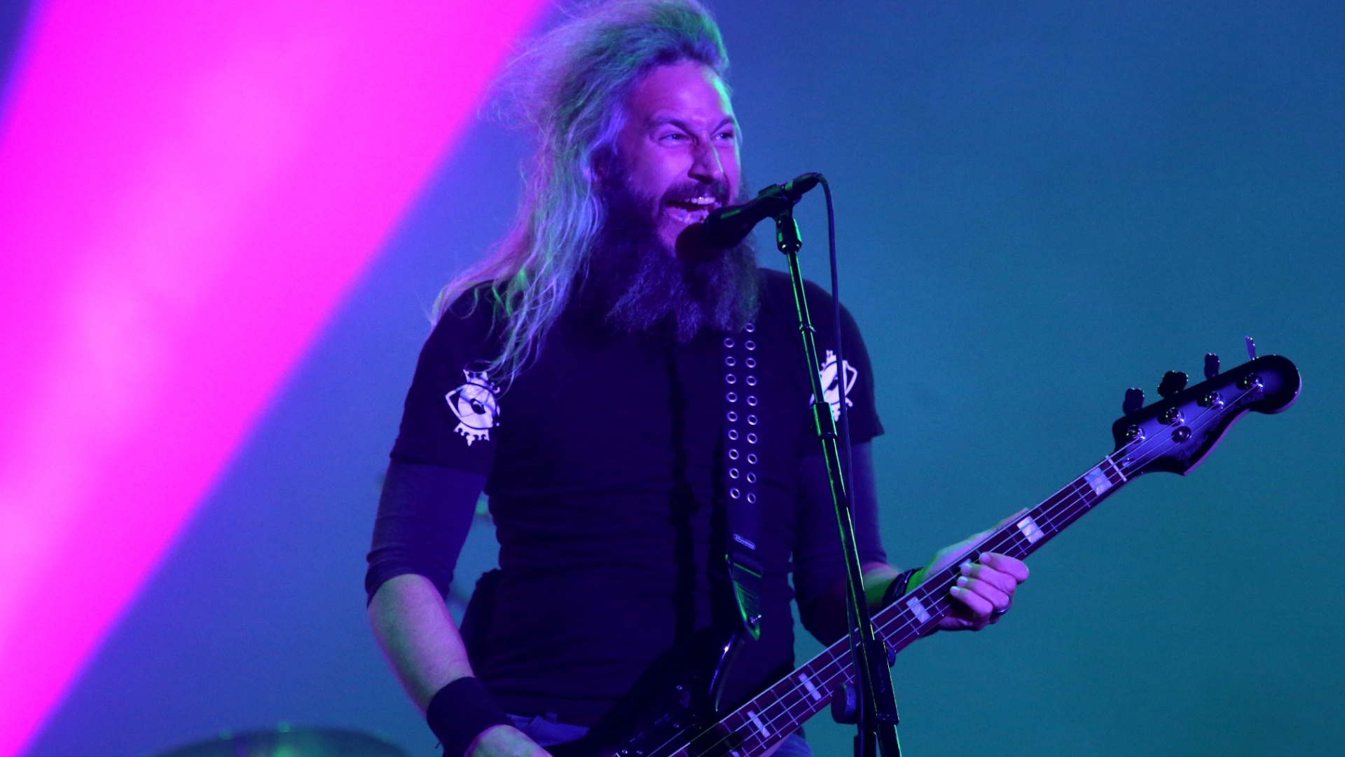 25.set.2015 - A banda americana Mastodon, representando o new wave heavy metal, se apresenta no palco Mundo, durante o quinto dia do festival Rock in Rio 2015. - Fernando Maia/UOL