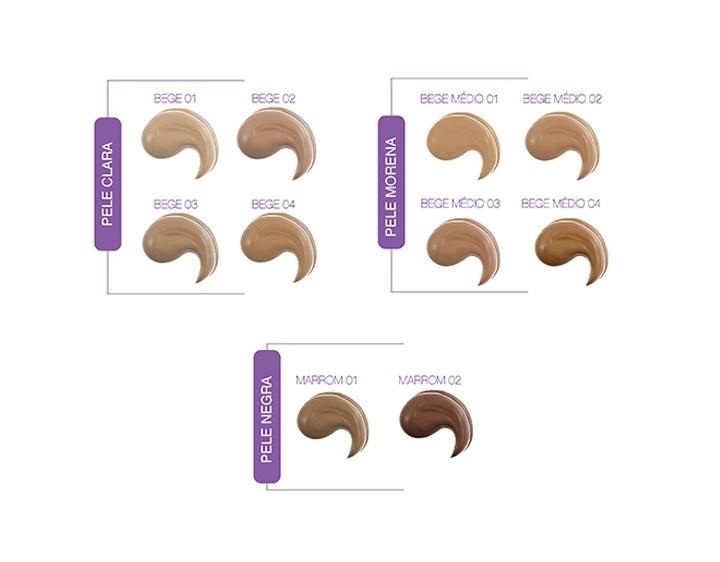 Cartela de cores de bases - Eudora - Divulgação