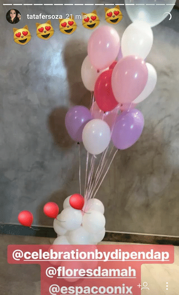 Com motivos lúdicos e vários unicórnios, Thais Fersoza e Michel Teló mostraram a decoração da festa de 1 ano da filha Melinda - Reprodução