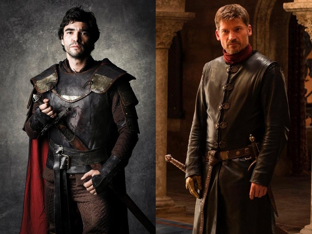 Cássio (Caio Blat), de "Deus Salve o Rei"; Jaime Lannister (Nikolaj Coster-Waldau), de "Game of Thrones" - Fotos de divulgação