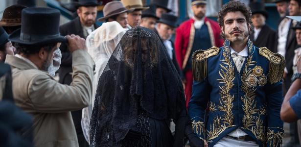 O Dom Pedro I (Caio Castro) da novela "Novo Mundo" - Reprodução - Reprodução