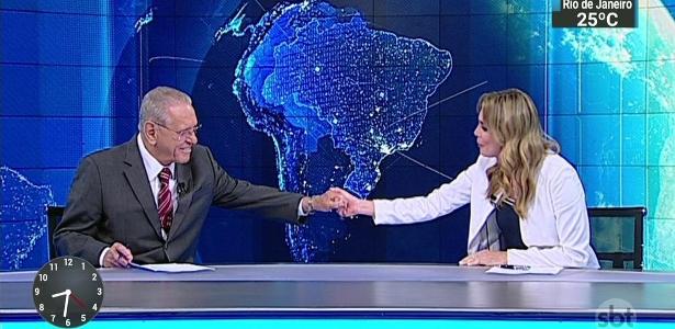 Rachel Sheherazade se despede de Joseval Peixoto no "SBT Brasil"