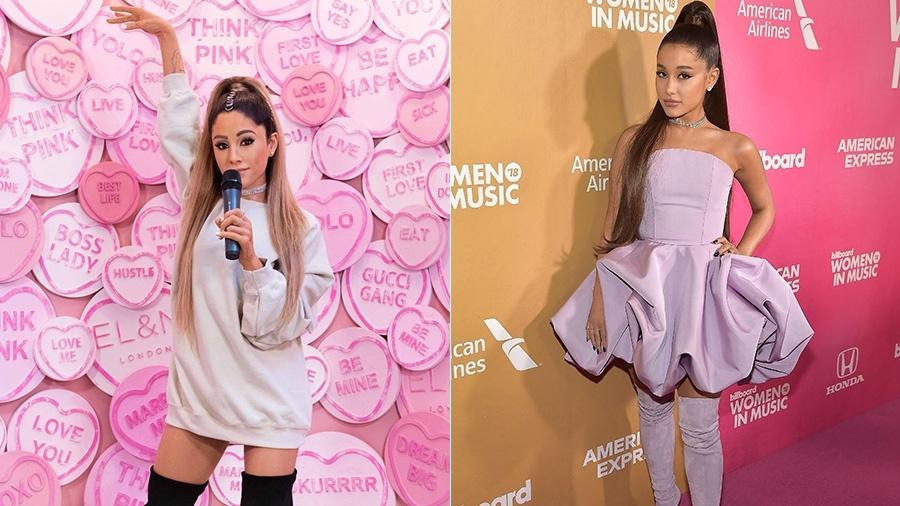 Ariana Grande de cera e Ariana Cera real: ficaram parecidas? - Reprodução/Twitter/Getty Images