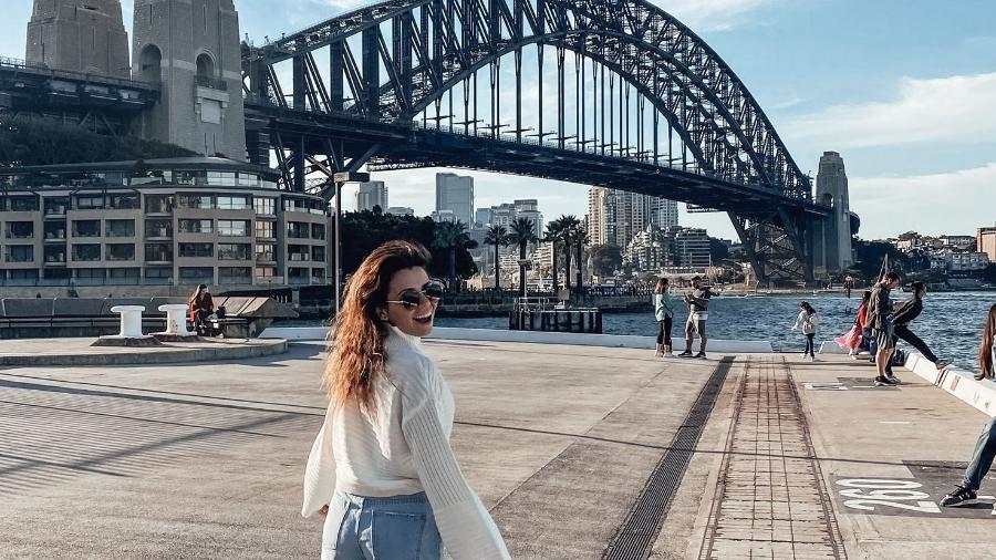 Juliana Sanches Pereira passeando por Sydney, na Austrália - Arquivo pessoal