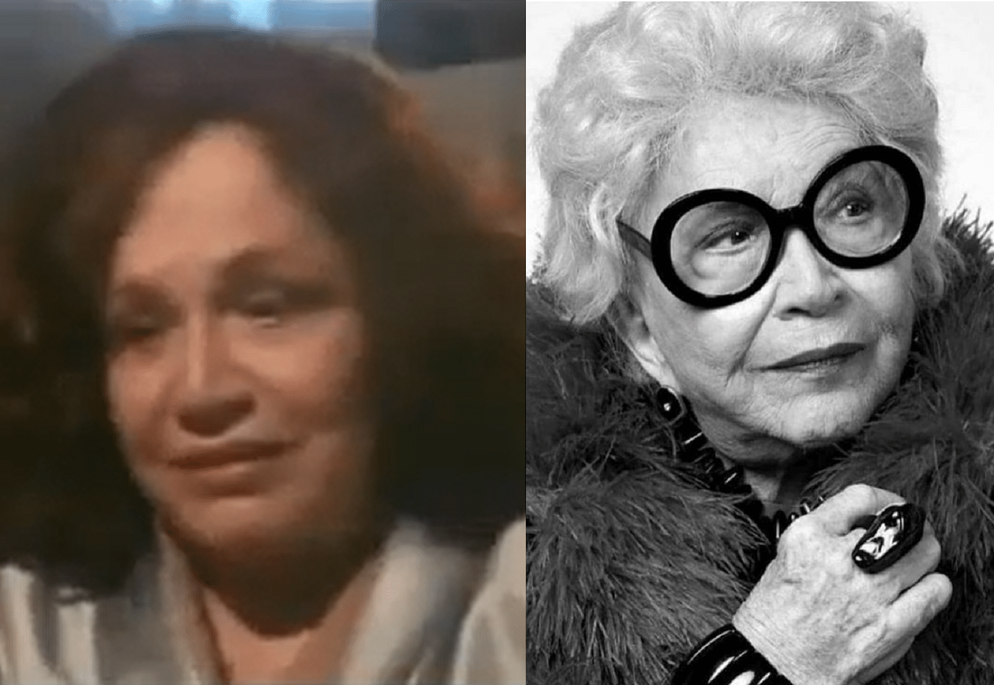 Nathália Timberg em "Pantanal" e hoje - Reprodução