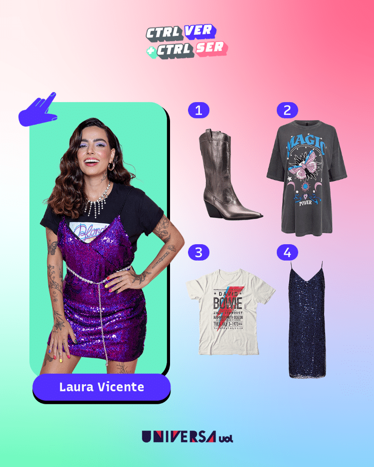 Copie o look Laura Vicente paetês - Arte/ysoke - Arte/UOL