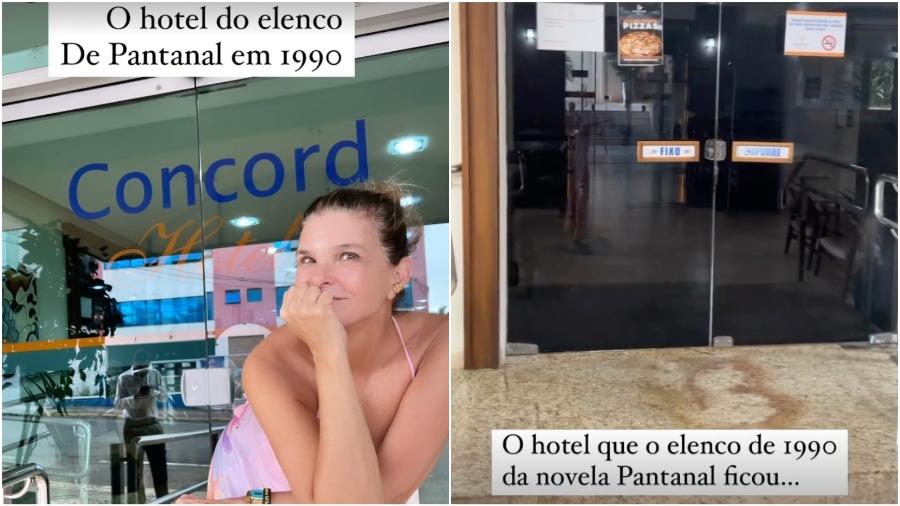Cristiana Oliveira volta ao hotel que ficou para gravar "Pantanal" - Reprodução/Instagram