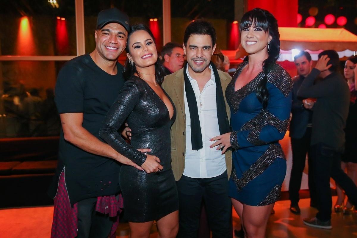 Denilson e Luciele posam com Zezé di Camargo e Graciele Lacerda  - Manuela Scarpa/Brazil News