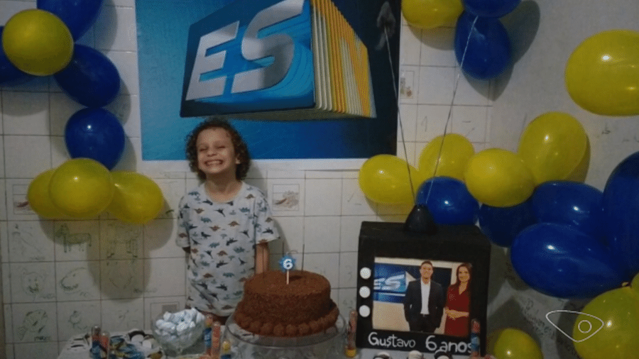 Garotinho autista de 6 anos pede aos pais festa com tema sobre jornal da Globo - Imagem/Arquivo pessoal Reprodução/TV Gazeta/TV Globo