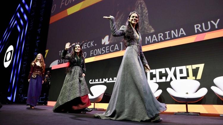 Marina Ruy Barbosa, Tatá Werneck e Bruna Marquezine apresentam nova novela na CCXP - Mariana Pekin/UOL - Mariana Pekin/UOL