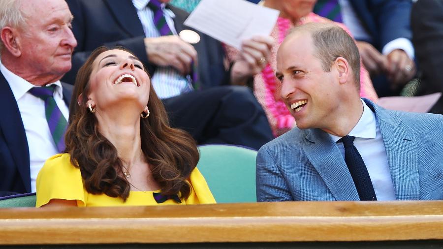 Kate, a duquesa de Cambridge, e o príncipe William em Wimbledon - Getty Images