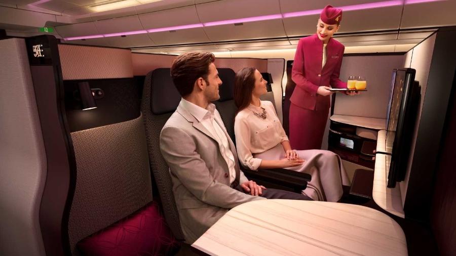 Classe QSuite, da Qatar Airways - Divulgação/Qatar Airways