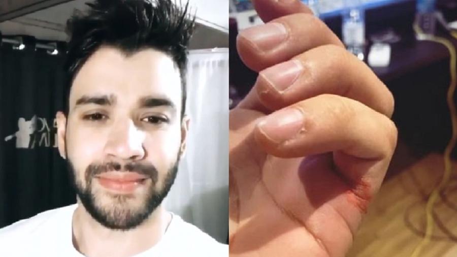 Gusttavo Lima mostra dedos calejados por tocar bateria - Reprodução/Instagram