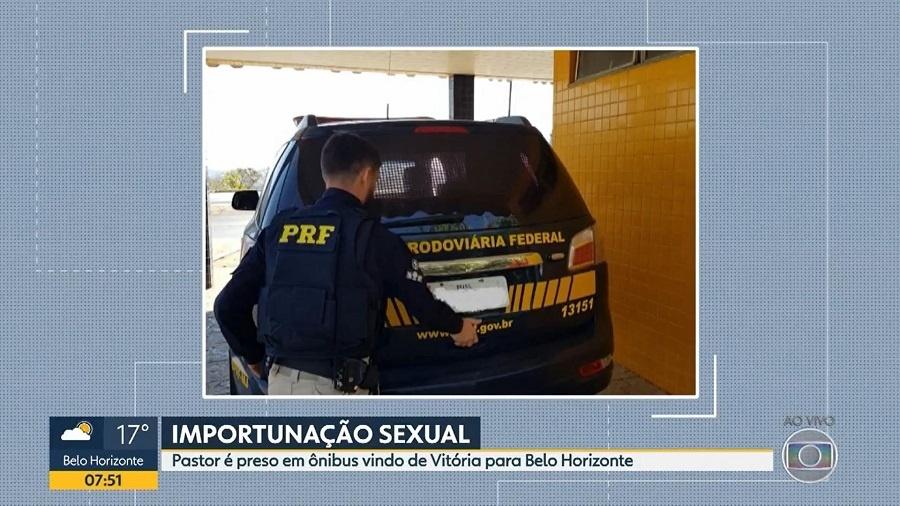 O suspeito disse à PRF que "estava há 20 anos sem uma mulher e por isso caiu em tentação" - Reprodução/TV Globo