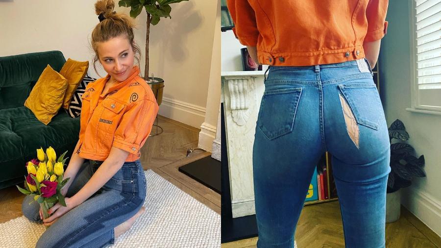 Pixie Lott rasga calça jeans ao sentar - Reprodução/Instagram