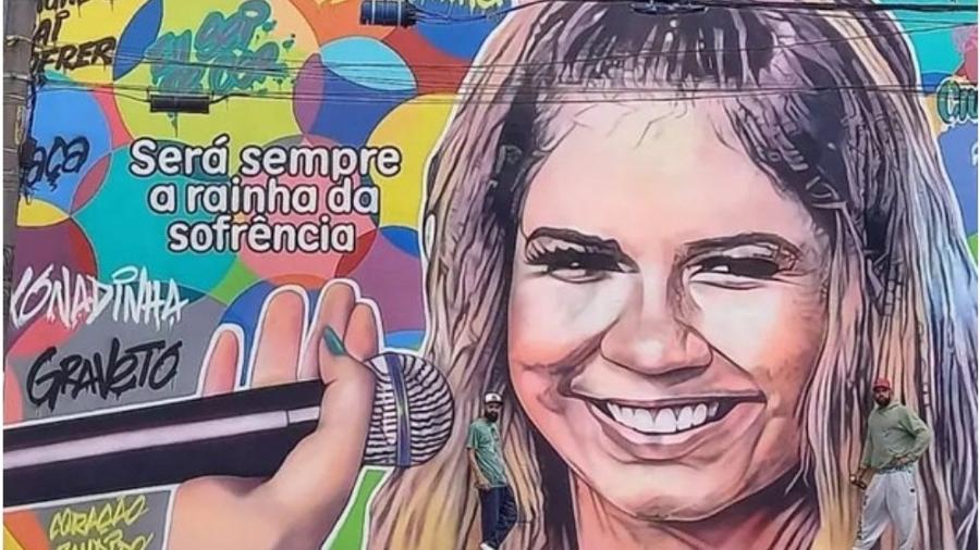 Artistas pintaram mural em homenagem à Marília Mendonça em SP - Reprodução: Instagram