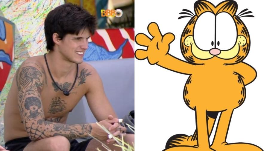 BBB 23: Gabriel comparou brother a Garfield - Globoplay/Reprodução