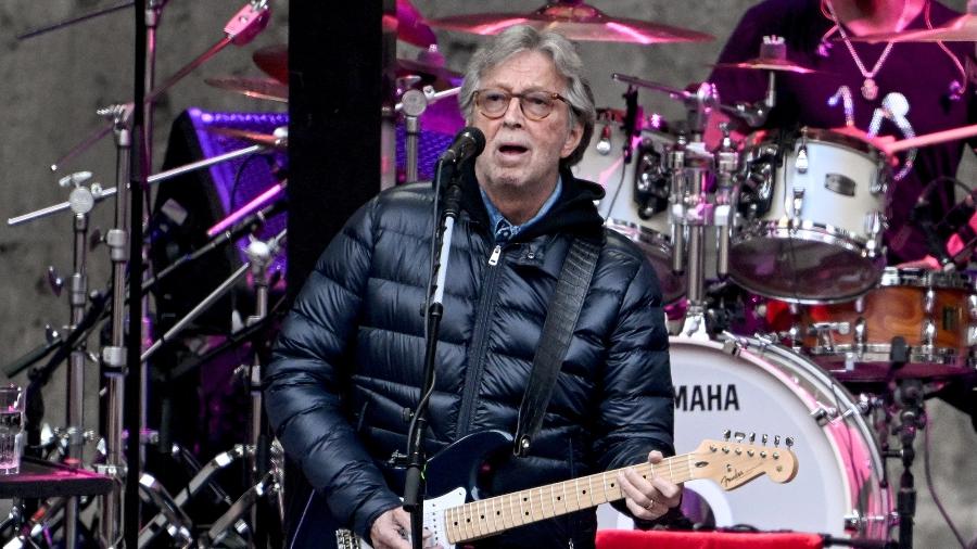 Eric Clapton durante show em Berlin em 2022