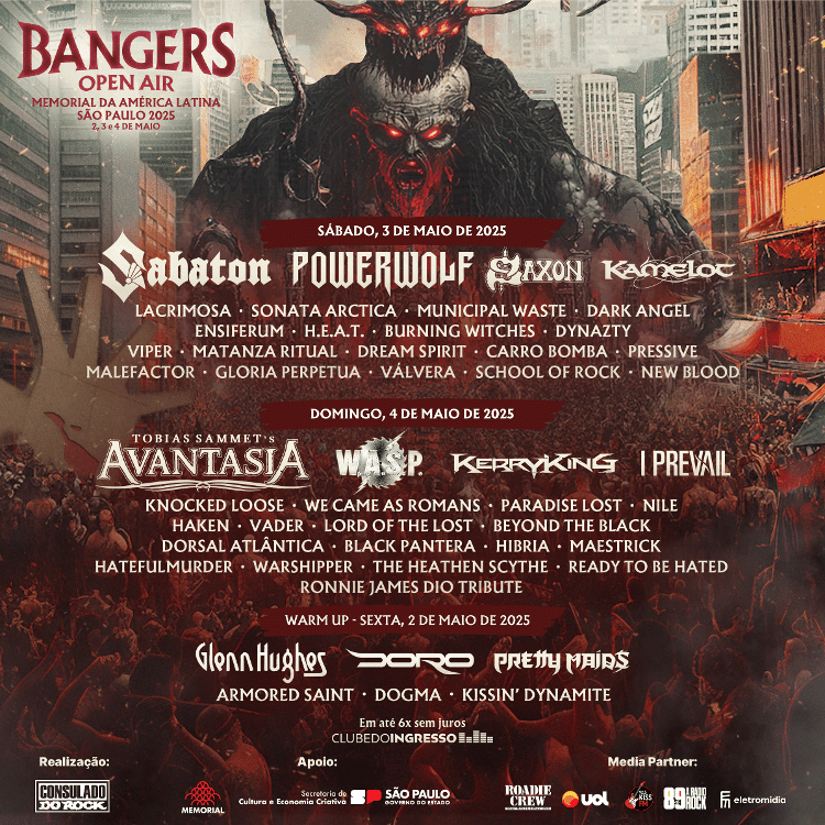 Cartaz do Bangers Open Air 2025