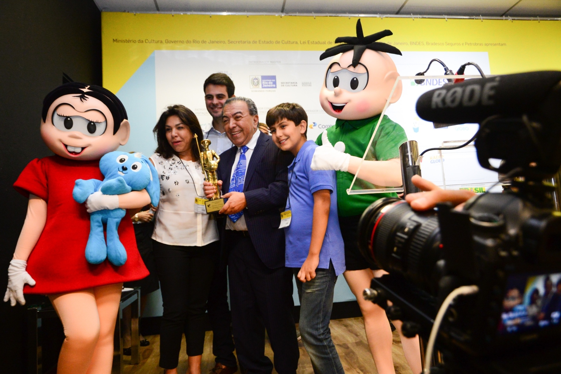 3.set.2015 - O cartunista Mauricio de Sousa participa da abertura da Bienal do Livro do Rio, que acontece entre 3 e 13 de setembro, no Riocentro - Estadão Conteúdo