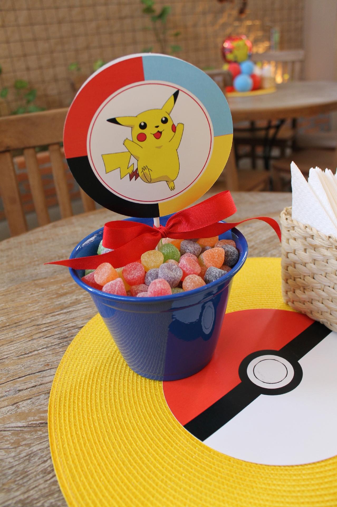 festa pokemon- vasinhos de jujubas - Adriana Porto/Divulgação