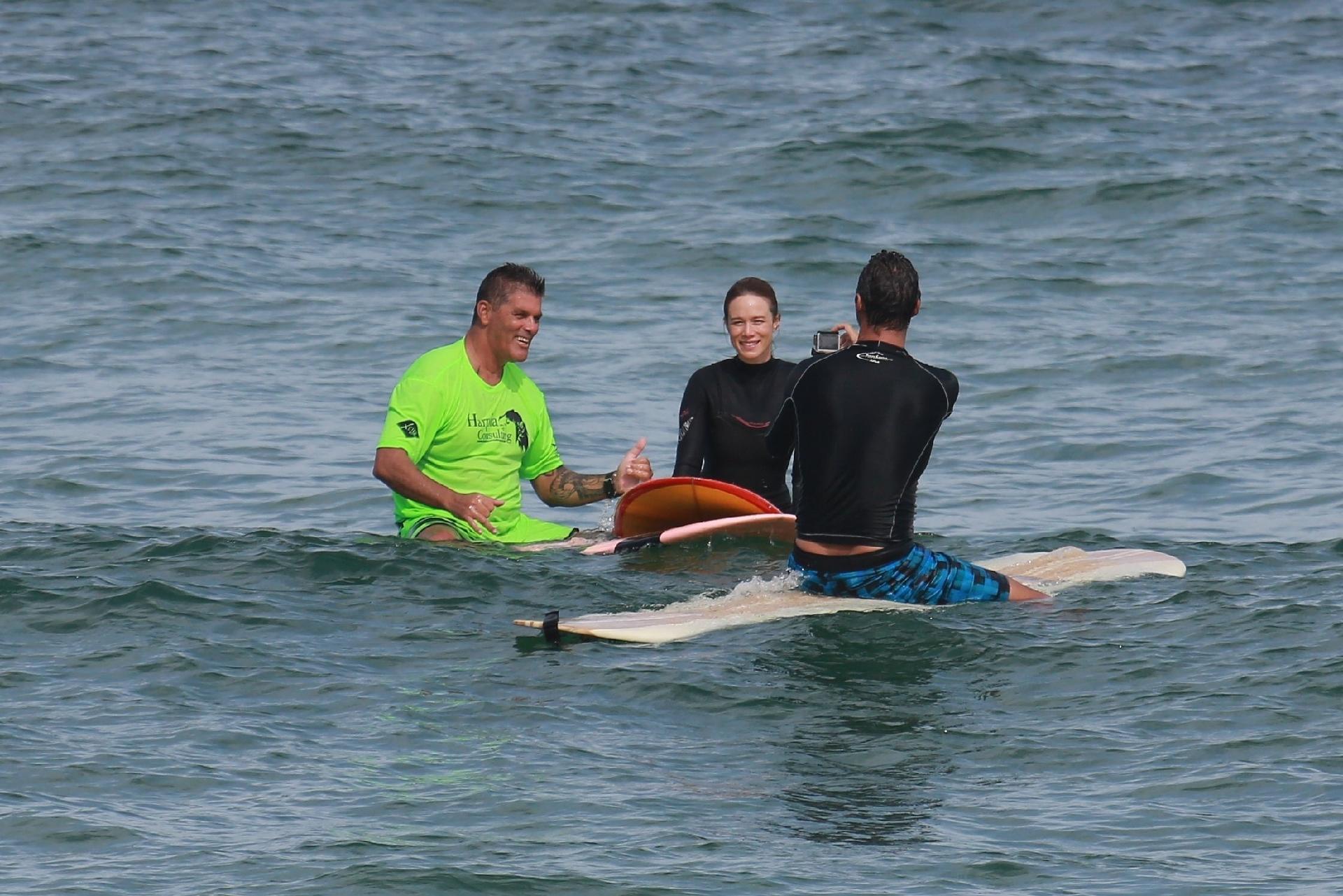 Mariana Ximenes faz aula de surfe no Rio de Janeiro - Dilson Silva/AgNews