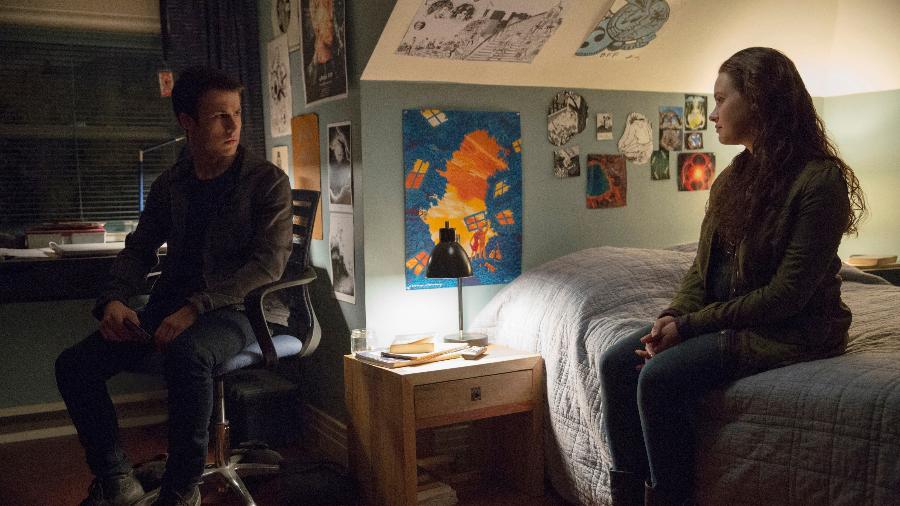 Clay (Dylan Minnette) e Hannah (Katherine Langford) em cena da segunda temporada de "13 Reasons Why" - Beth Dubber/Netflix