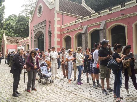 Abertura da exposição Queermuseu, no Parque Lage, zona sul do Rio , no último dia 18 - Marcelo Fonseca/Folhapress