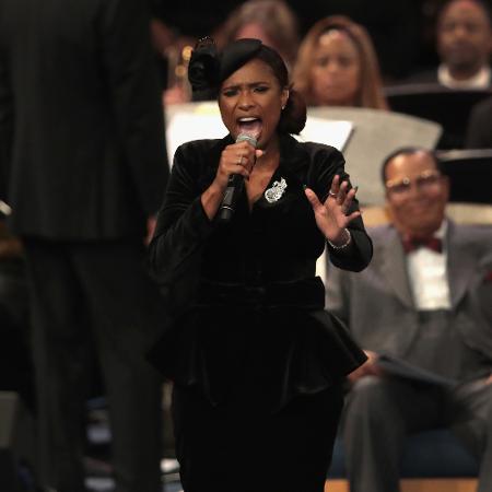 Jennifer Hudson canta no funeral de Aretha Franklin, em Detroit - Scott Olson/Getty Images - Scott Olson/Getty Images