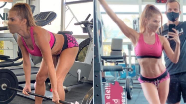 Deborah Secco em treino na academia com seu personal, Rafa Lund - Reprodução/Instagram - Reprodução/Instagram