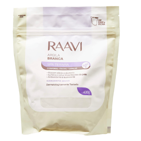 Argila Branca 400g, Raavi - Divulgação - Divulgação