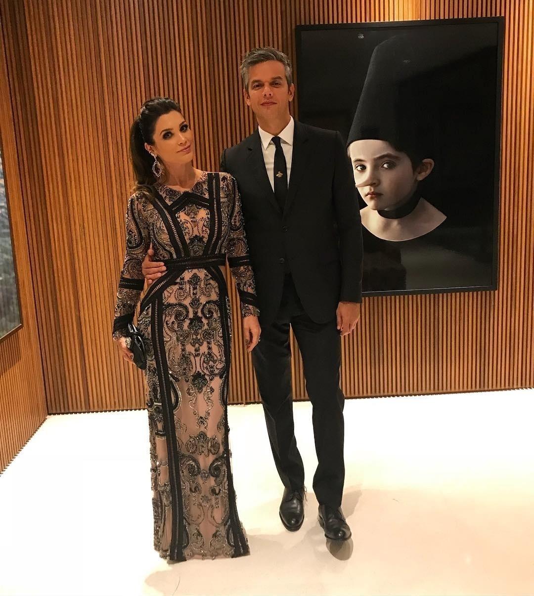 Flávia Alessandra, vestindo PatBo, e Otaviano Costa - Reprodução/Instagram