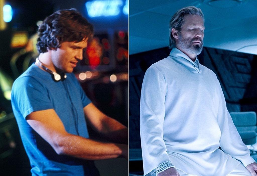 Jeff Bridges em cena nos filmes "Tron: Uma Odisseia Eletrônica" (1982) e "Tron: O Legado" (2010) - Divulgação