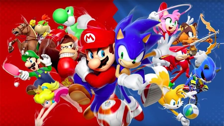 Mario e Sonic representam duas gigantes da indústria de jogos eletrônicos - Reprodução