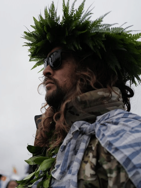 Jason Momoa em protesto no Havaí - Reprodução/Instagram