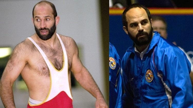 Dave Schultz e Mark Ruffalo, que o interpreta no cinema - Reprodução/Montagem - Reprodução/Montagem