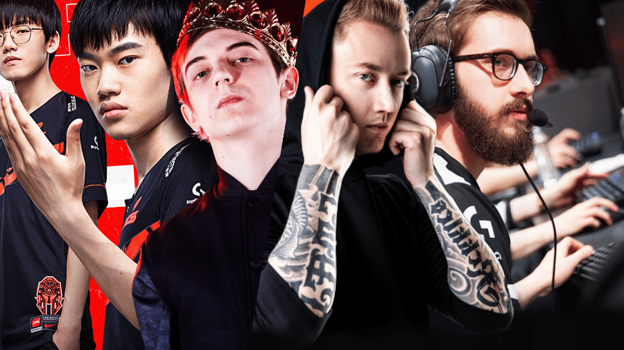 Knight (Top eSports), Caps (G2), Rekkles (Fnatic) e Bjergsen (TSM) são alguns dos destaques do Worlds 2020, que irá sortear as os grupos em 15 de setembro - Arte/UOL