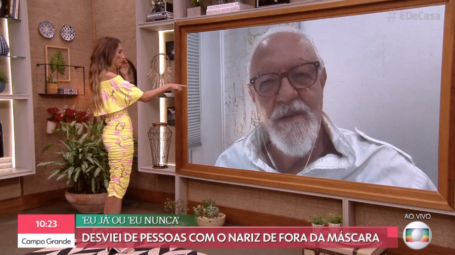 Ney Latorraca participando do programa "É de Casa" - Reprodução / TV Globo