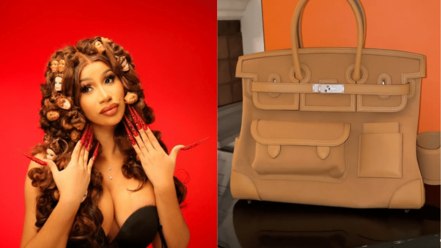 Segundo fala de Cardi B, ela teria pagado o equivalente a mais de R$ 1 milhão por bolsa rara da Hermès - Reprodução/Instagram