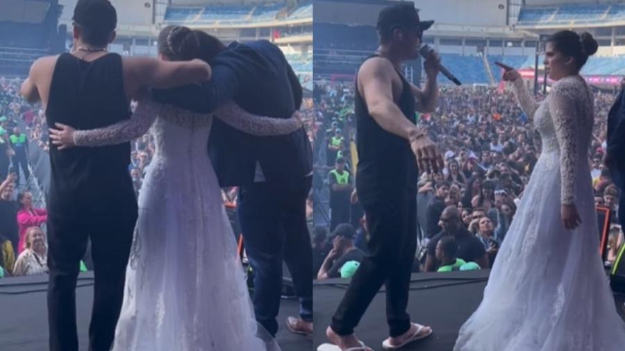 Wesley Safadão convida casal recém-casado para subir ao palco de show em Natal - Reprodução/Instagram