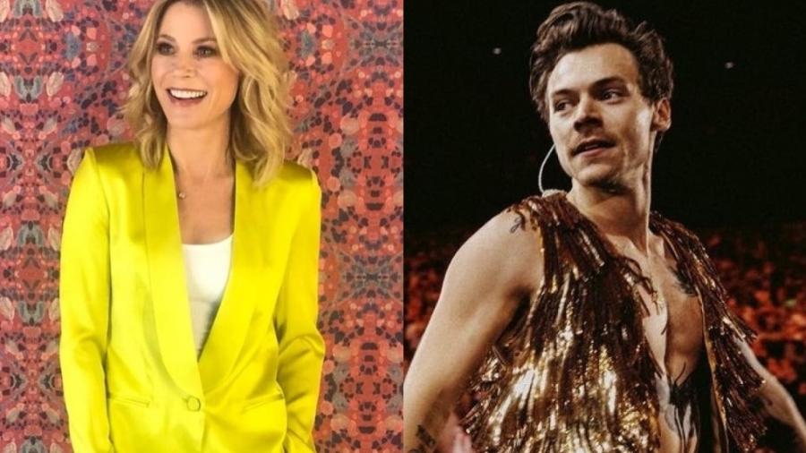 A atriz Julie Bowen e o cantor Harry Styles - Reprodução/Instagram