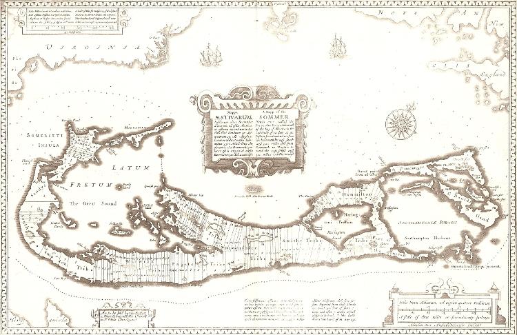 Mapa antigo das Ilhas Somers