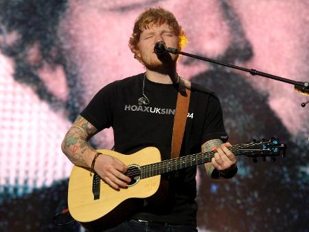 Ed Sheeran apresenta no Rio de Janeiro o show da turnê "Divide" na arena Jeunesse, no Recreio dos Bandeirantes - Marcelo Sá Barreto/Ag News