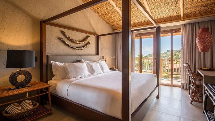 Detalhe de uma das suítes na pousada de Noronha em que o casal Bruna Marquezine e Neymar está hospedado - Reprodução - Reprodução